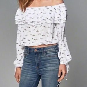 Abercrombie & Fitch Off-the-Shoulder Floral Blouse